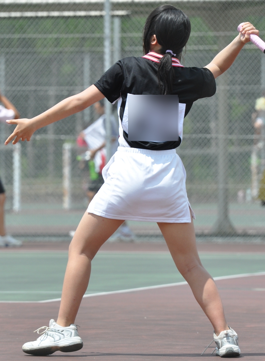 JC女子テニス部の部活でのスコート画像